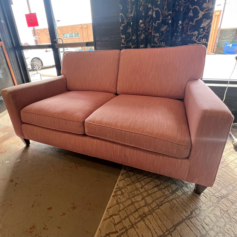 Blush Loveseat Reupholstered in Raspberry Crypton Fabric 68x38x37