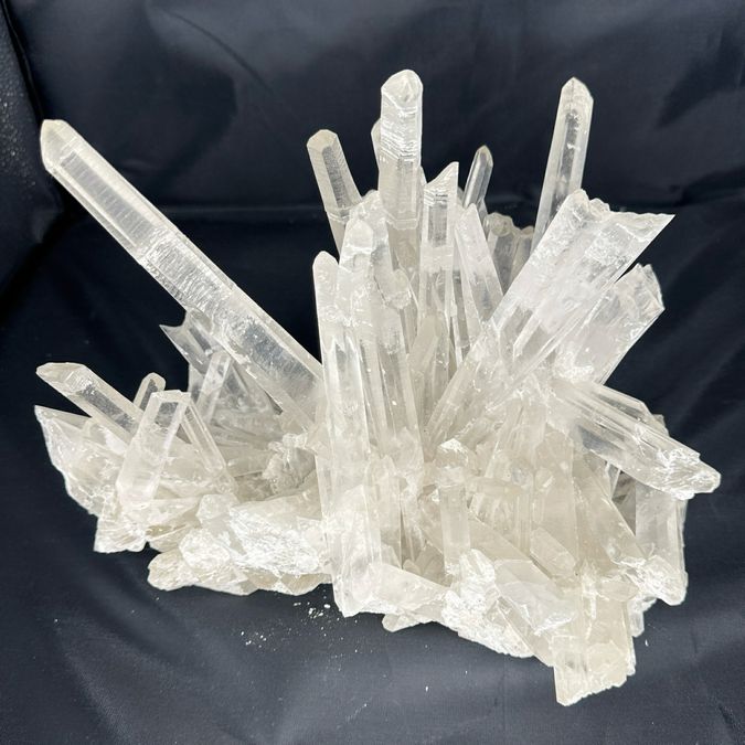 Med Natural White Quartz Calcite Crystal Specimen 11x9x8.5