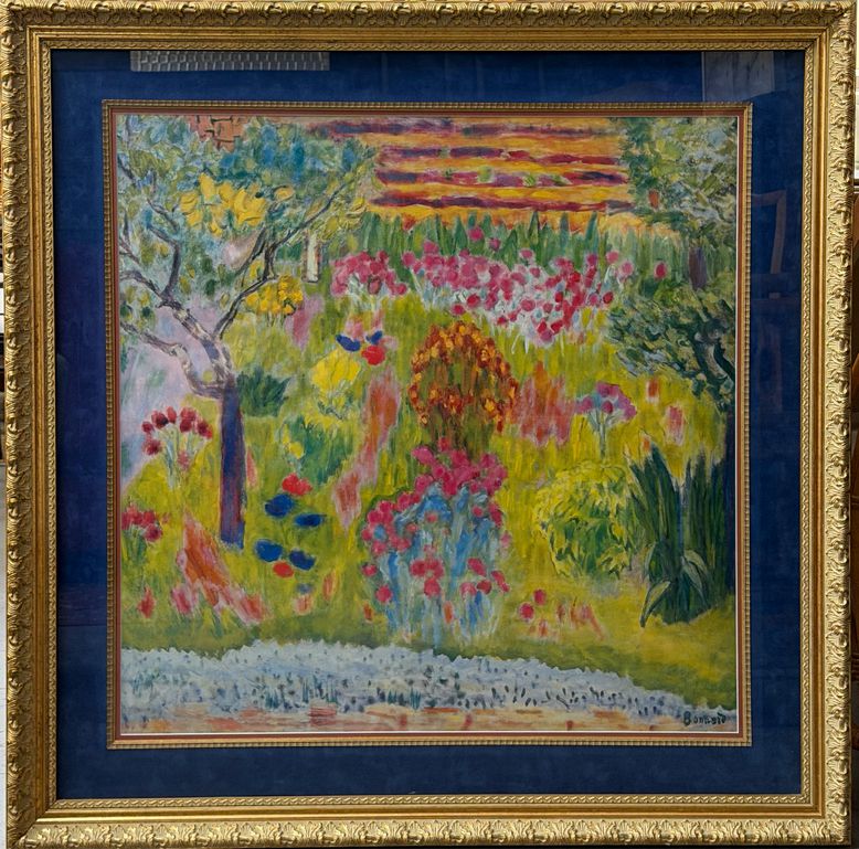 Colorful Impressionist Landscape By Bernard 39.5x40