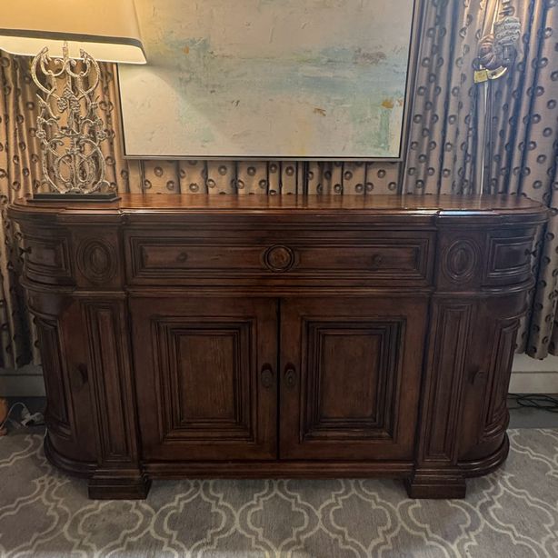 Century Walnut Credenza W/Hand Scraped Wood Top 86x21x45.5 FINAL SALE!