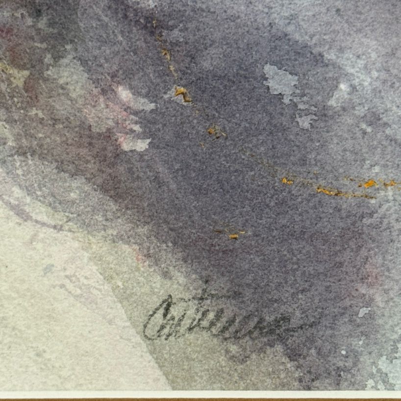 Sal Contreres Signed Horse Watercolor 19x22