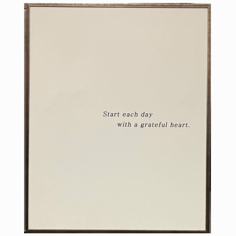 Restoration Hardware "Start each day with a grateful heart" Print 42x51