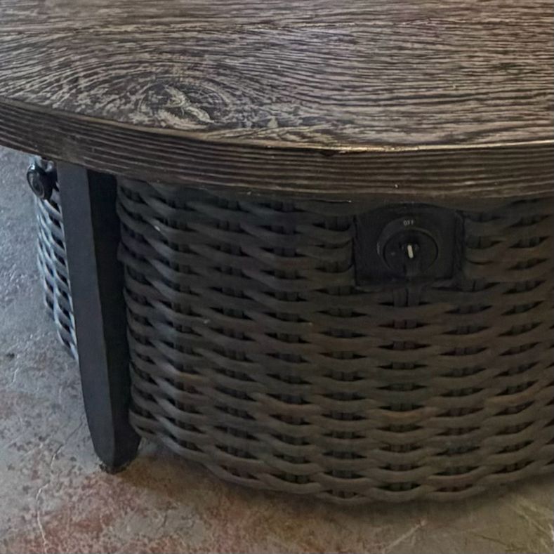 Pinecone Vale Fire Pit Table AS IS 48"D x 25"H