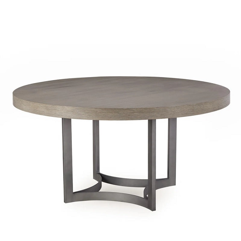 Latitude Run Abreia 60"D Oak Table W/Metal Base