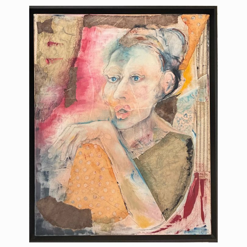Untitled/Figurative Study Mixed Media on Canvas by Kimberly M Becoat 26"x32"H