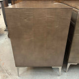 PAIR Layla Grace Chloe Satin Mink 3-Drw Nightstands 36x20x30