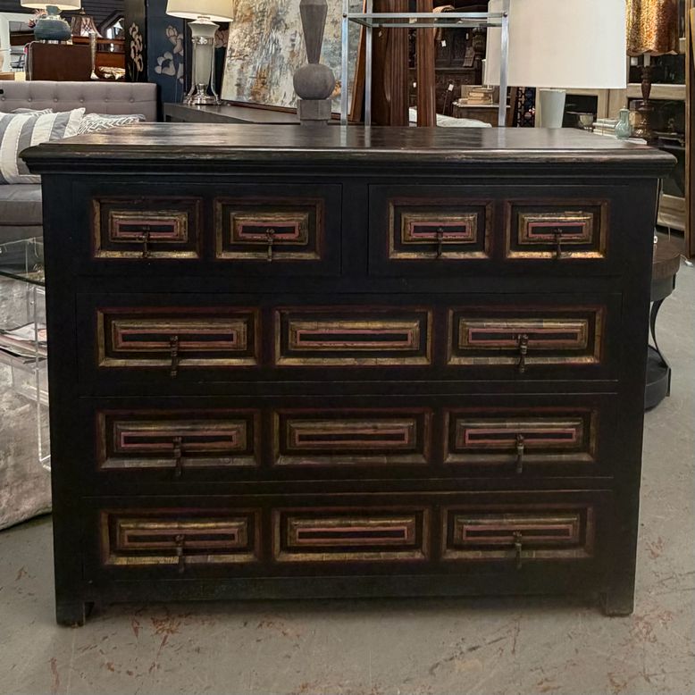 Vintage Painted Chest of Drawers 47x19.5x38