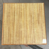 Vintage Rattan Side Table W/Glass Top 19x19x20