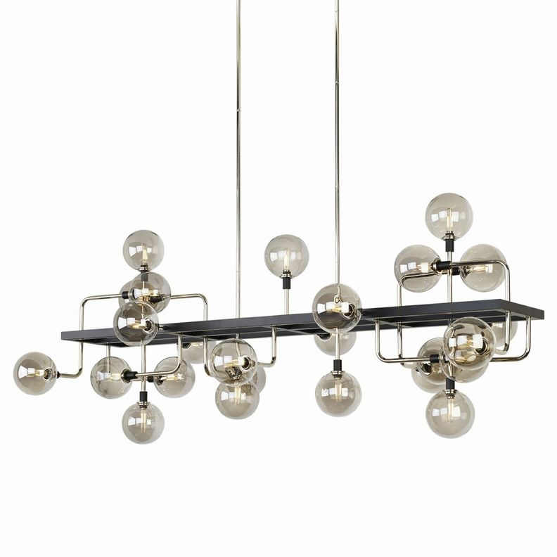 Visual Comfort Viaggio 25-Light, 56" Wide Linear Chandelier