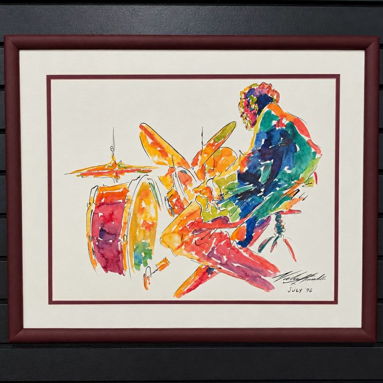 Jazz Musician Watercolor & Ink By Michael Smiroldo