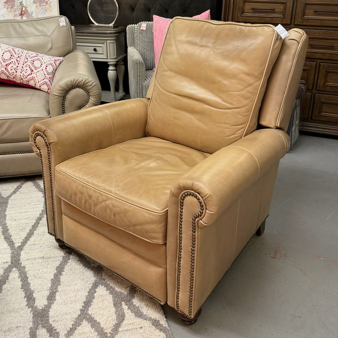 Bradington Young Brighton Dune Leather Power Recliner