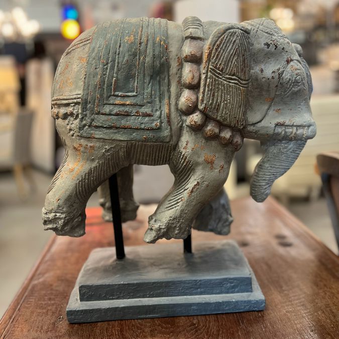 Vintage XL Elephant Sculpture 18.5"H