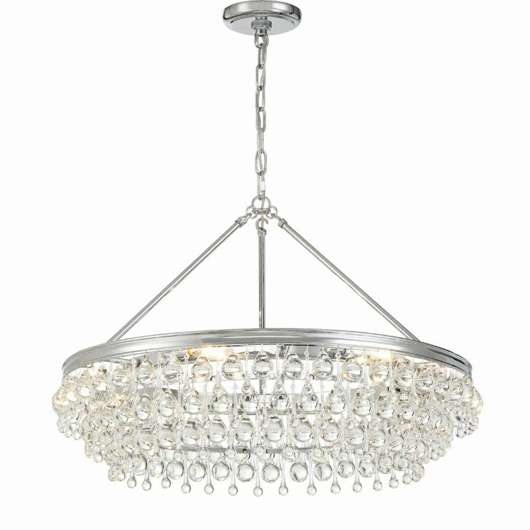 Crystorama Calypso 6-Lt Chandelier 30"Wx20"H (Maximum Adjustable Height: 94.25")