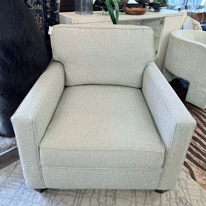 Mayo Blue/Gray Accent Chair 34.5x35x37 LIKE NEW