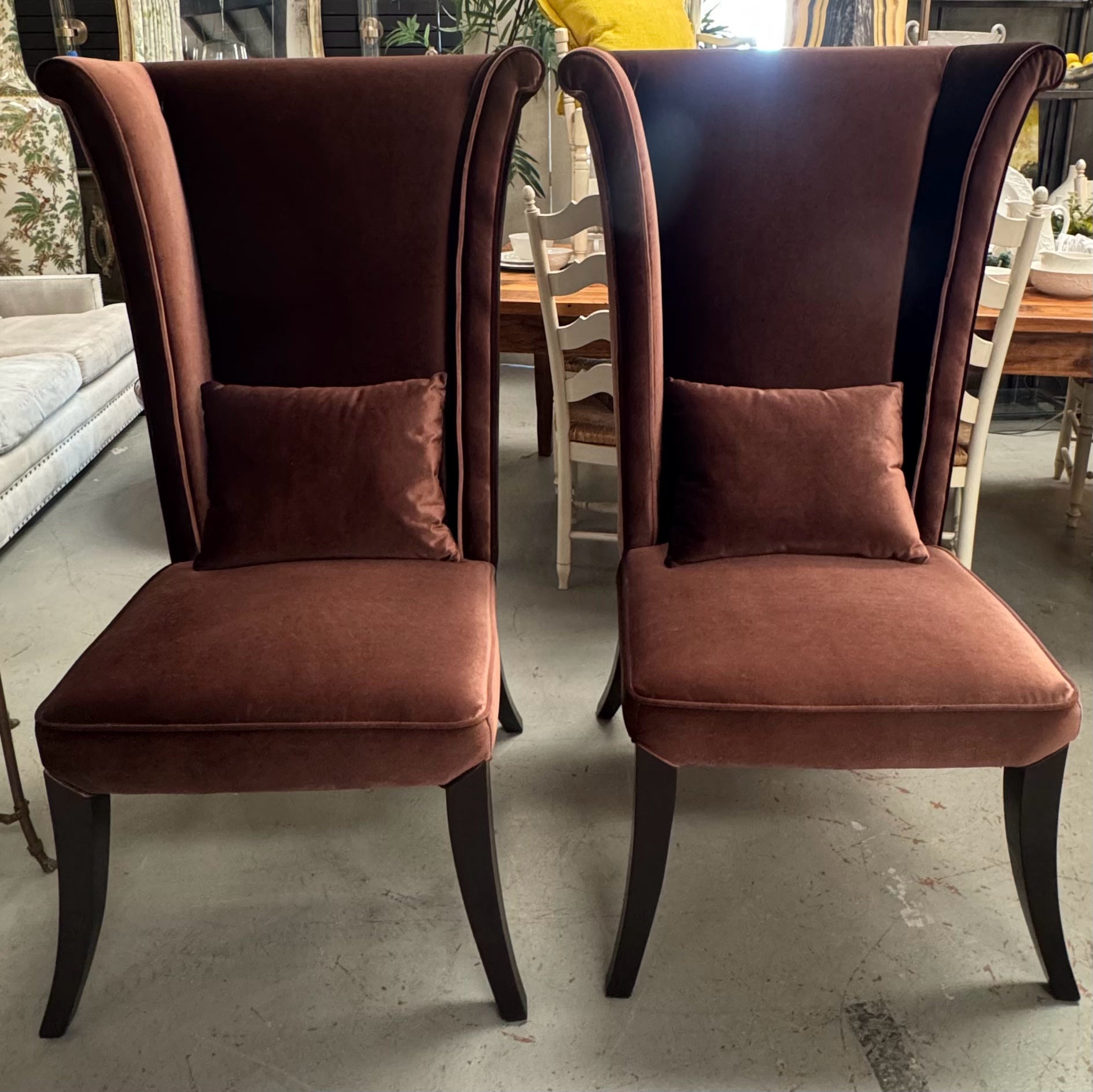 PAIR Armen Mad Hatter Side Chairs 31x30x51.5
