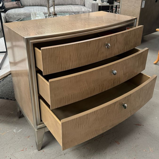 PAIR Caracole Rise & Shine 3-Drw Nightstands 36x18x32.25