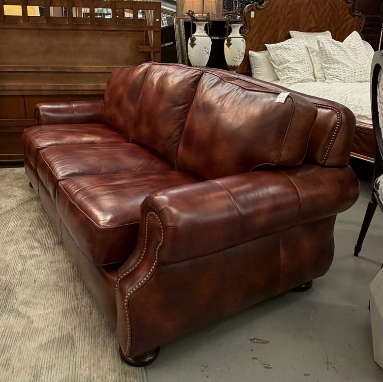 Hancock & Moore "September" Sofa in Document Copper Leather 86x42x38