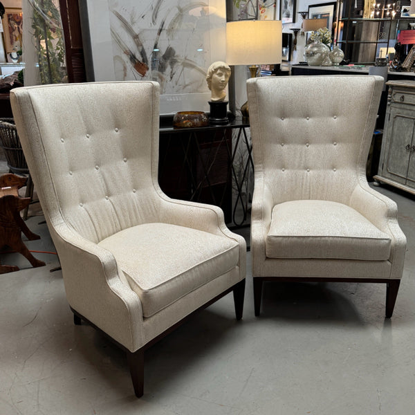 PAIR Custom Hickory Chair Josephine Wing Chairs 30.5x33x47