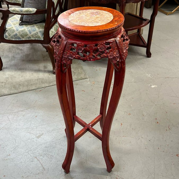 Asian Carved Rosewood Pedestal 12"Dx36"H