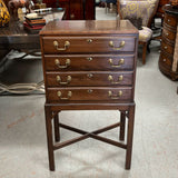Ethan Allen Georgian Court 4-Drw Silver Chest 21x13x38