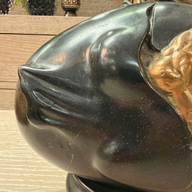 Surrealist Figural Sculpture by James Siebert Inspired by Dali 9.5X6.5X8.5