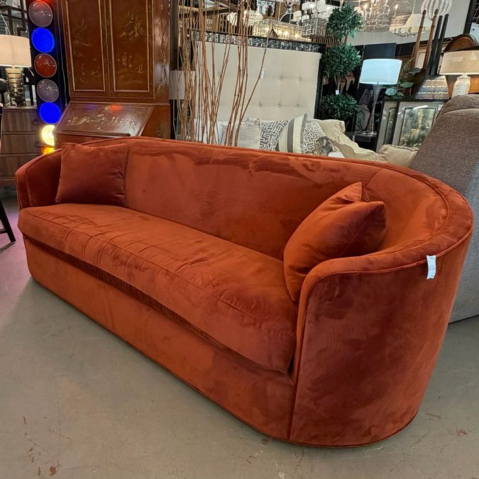 Custom Sherrill Vera Sienna Performance Velvet Sofa 92x35x32