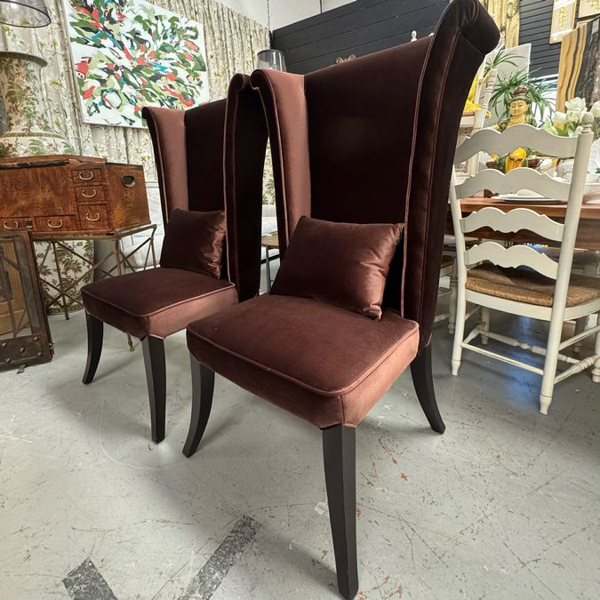 PAIR Armen Mad Hatter Side Chairs 31x30x51.5
