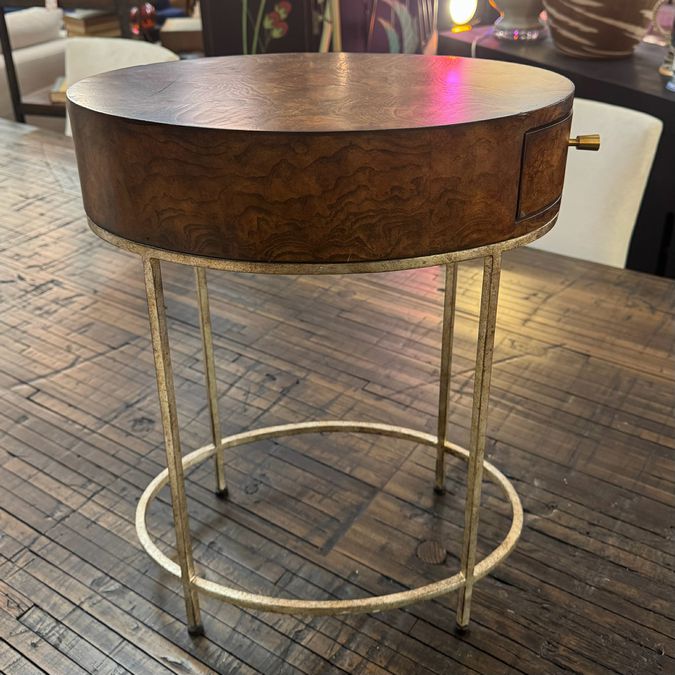 Ambella Home French Key Accent Table Gold 16x10.5x20.5