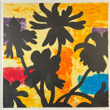 Black & Yellow Floral By Billy Hassell 32x2x33 FINAL SALE!